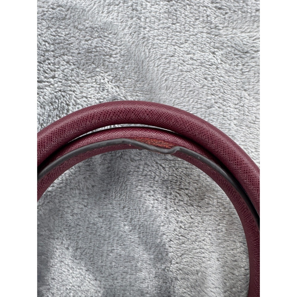 Michael Kors Selma Studded Medium Satchel Plum Saffiano Leather Gold Studs Bag - Picture 7 of 7